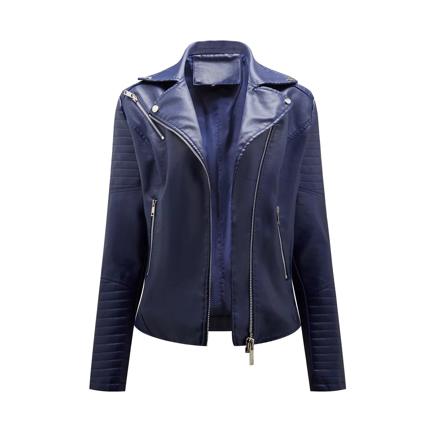 Veste Courte en Cuir Femme – Style Moto