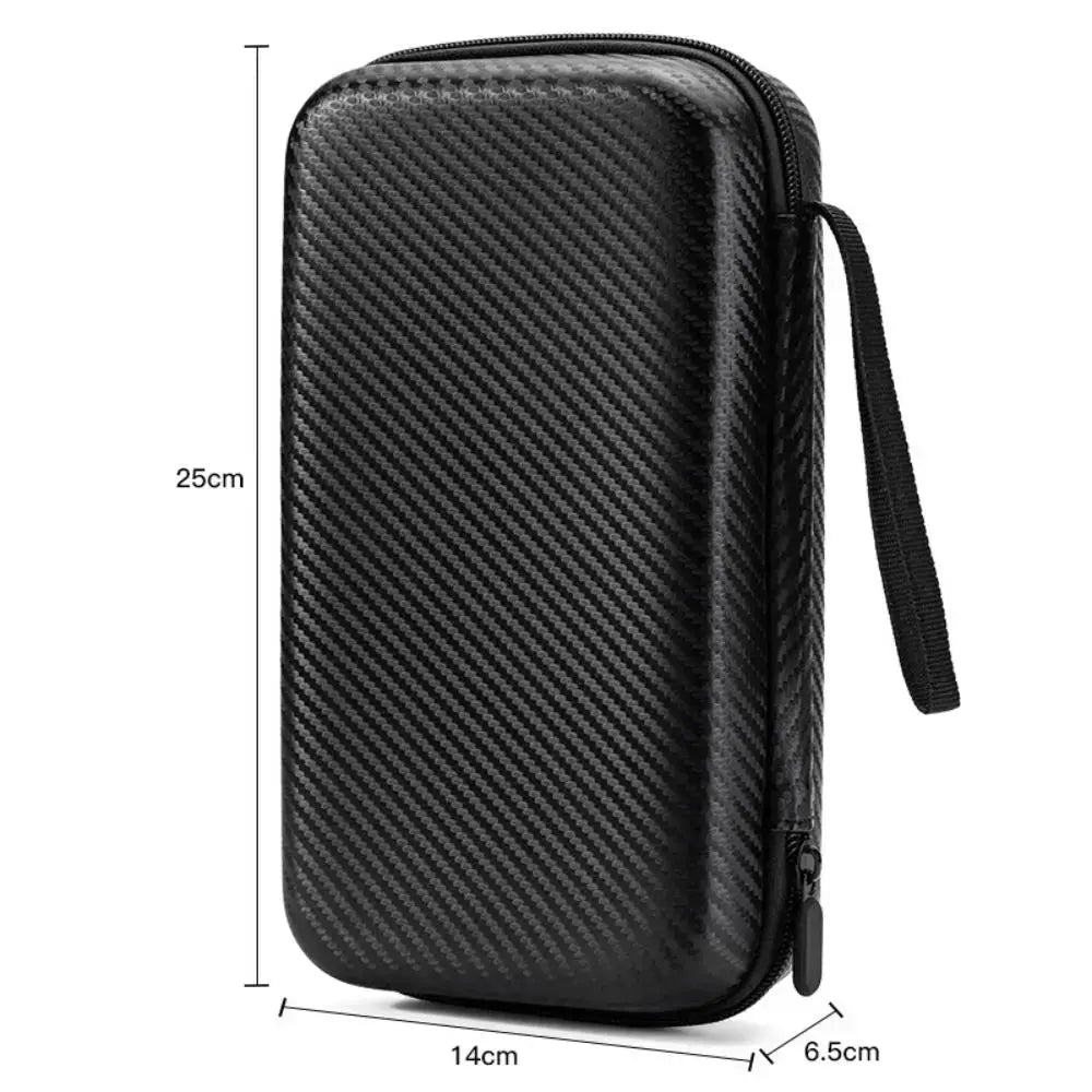 Etui de transport rigide EVA noir à texture carbone, avec dragonne, LSDLBoutique, informatique & bureau