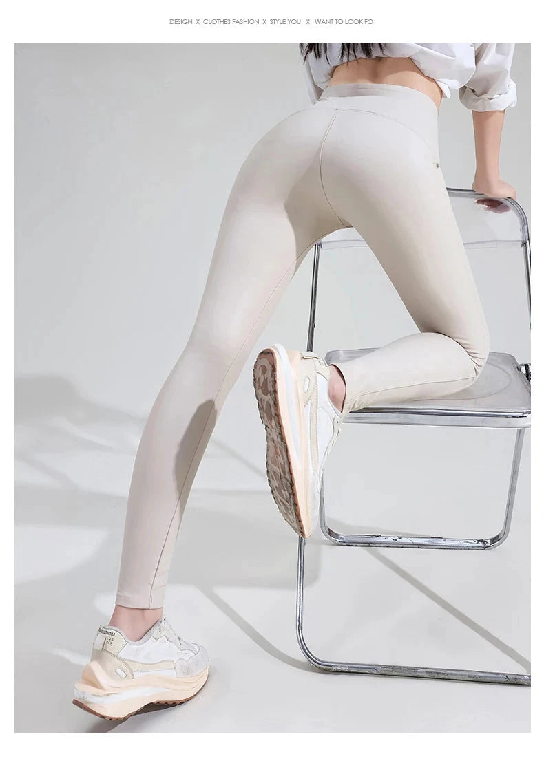 Leggings Cuir PU Noir Taille Haute Serpent - LSDLBoutique
