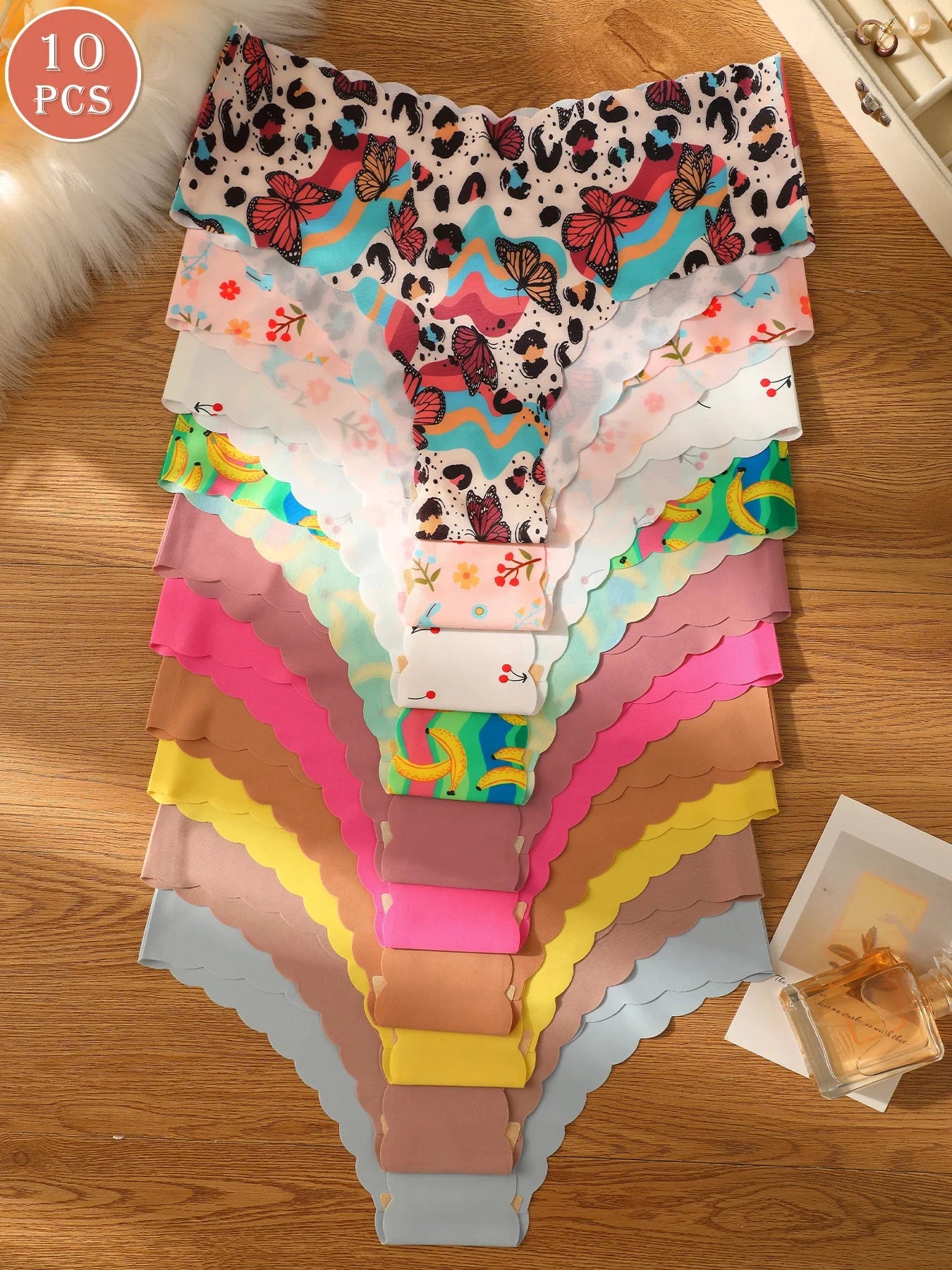 Les Secrets de Léa – Lot de 10 Culottes sans couture triangle ondulé – Flavie - LSDLBoutique