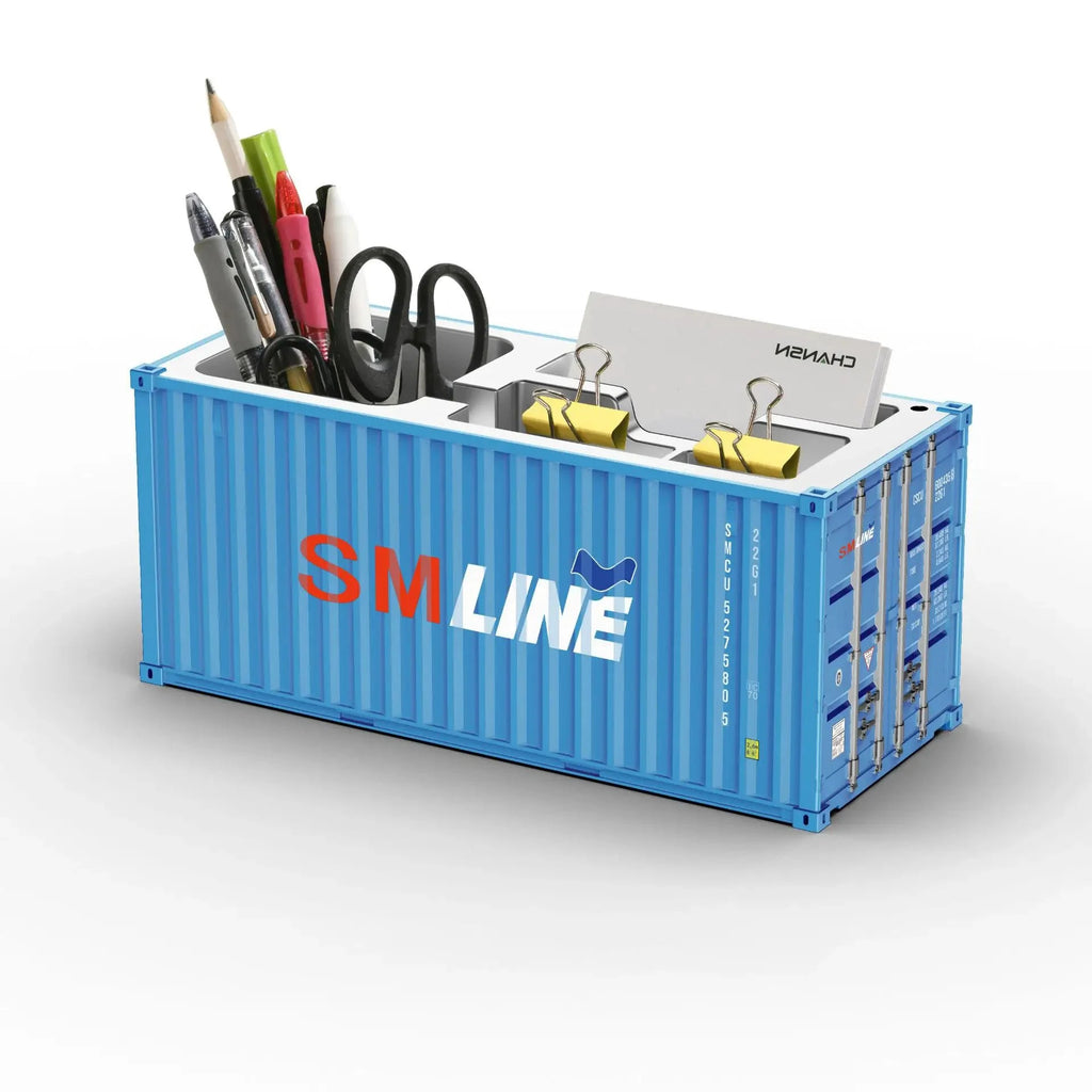 Porte-stylos design conteneur maritime – Rangement de bureau industriel – A19 | Les Secrets de Léa