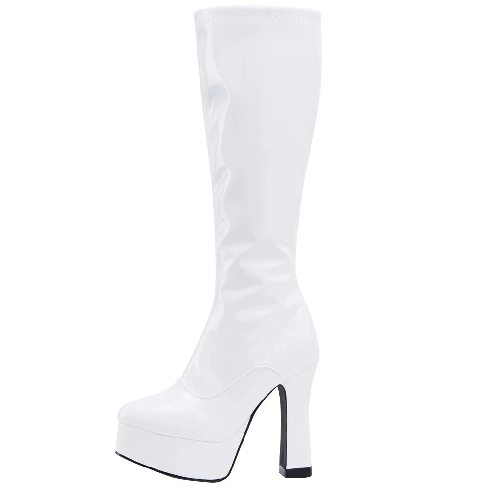 Bottes femme genou haut – Talons épais et plateforme - LSDLBoutique