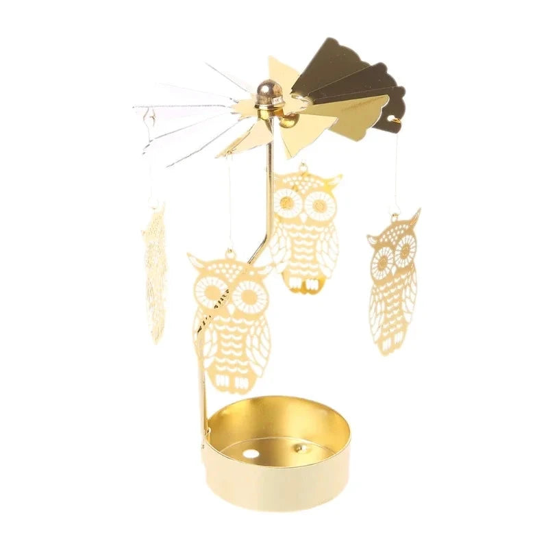 Bougeoir rotatif métal doré pour bougie chauffe-plat - LSDLBoutique