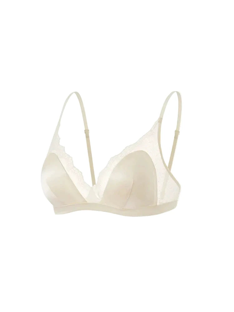 Les Secrets de Léa – Soutien-gorge triangle sans fil en soie et dentelle – Chrisalyde - LSDLBoutique