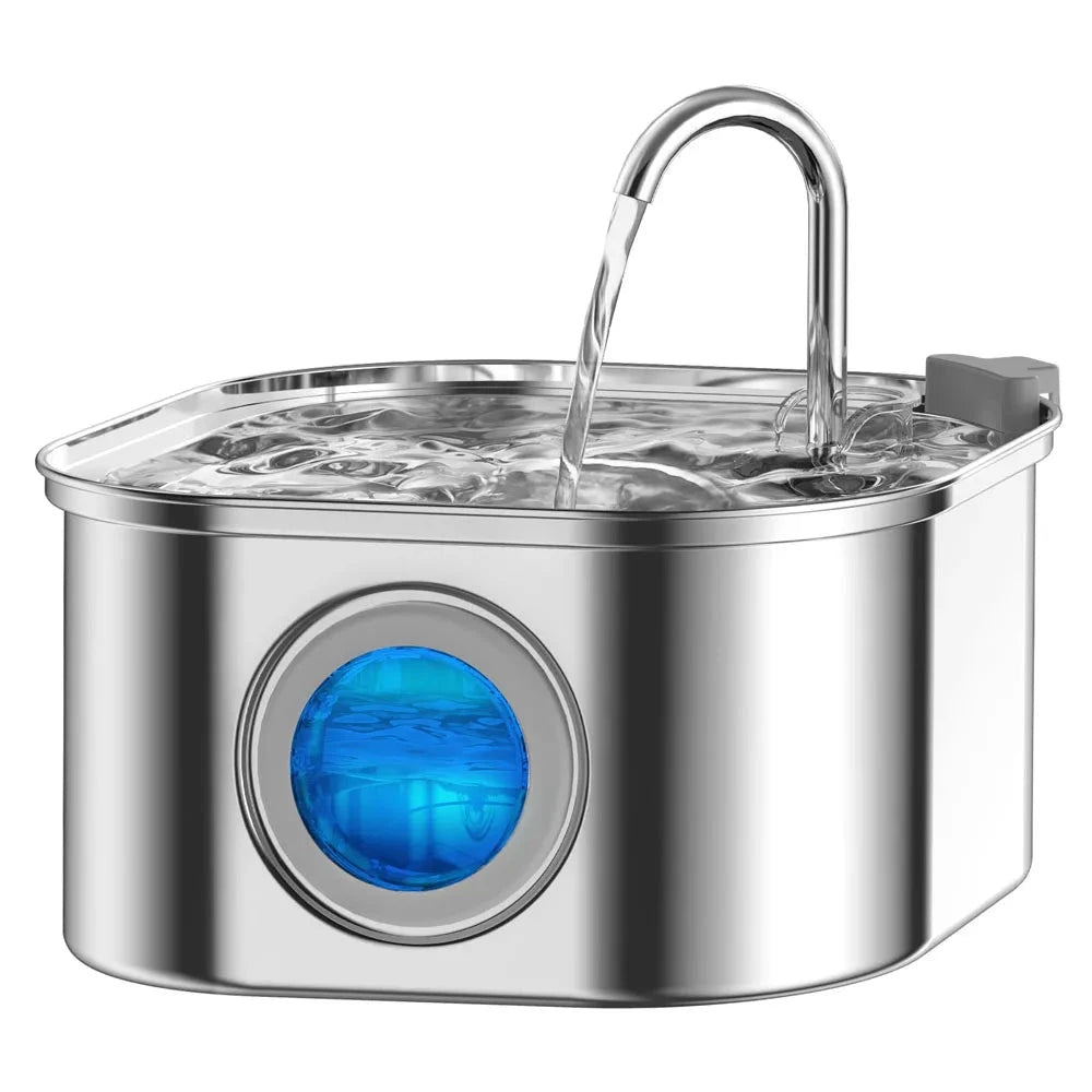 Distributeur automatique chat avec fontaine inox - LSDLBoutique