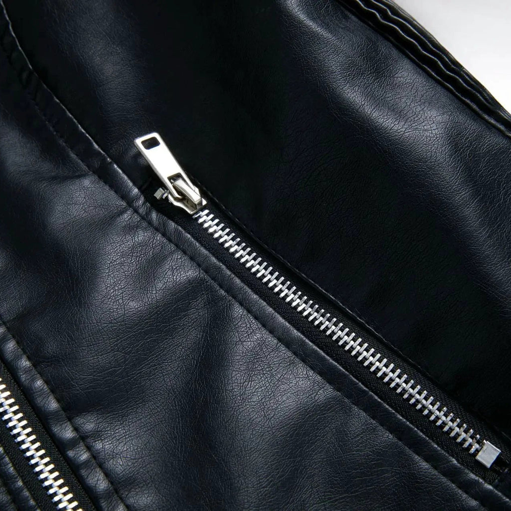 Veste Courte en Cuir Femme – Style Moto - LSDLBoutique