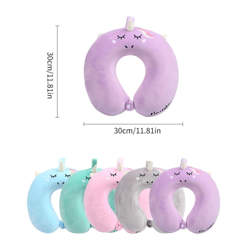 Oreiller de voyage mémoire avec masque yeux – Motif licorne - LSDLBoutique