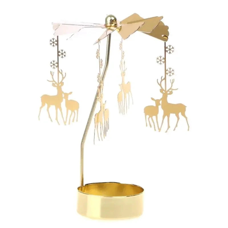 Bougeoir rotatif métal doré pour bougie chauffe-plat - LSDLBoutique