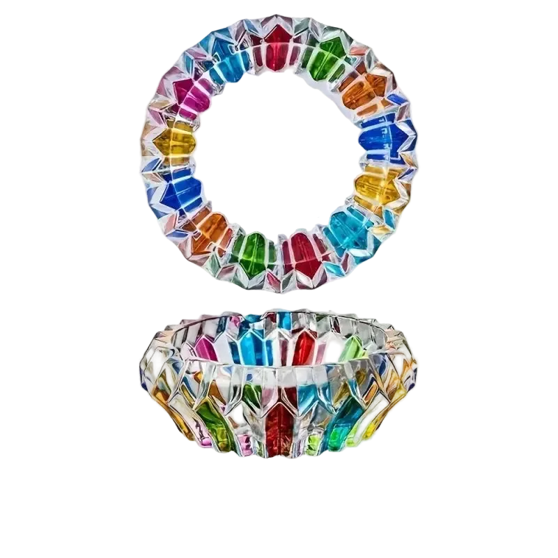 Cendrier en verre – Design circulaire coloré – Décoration maison et bureau
