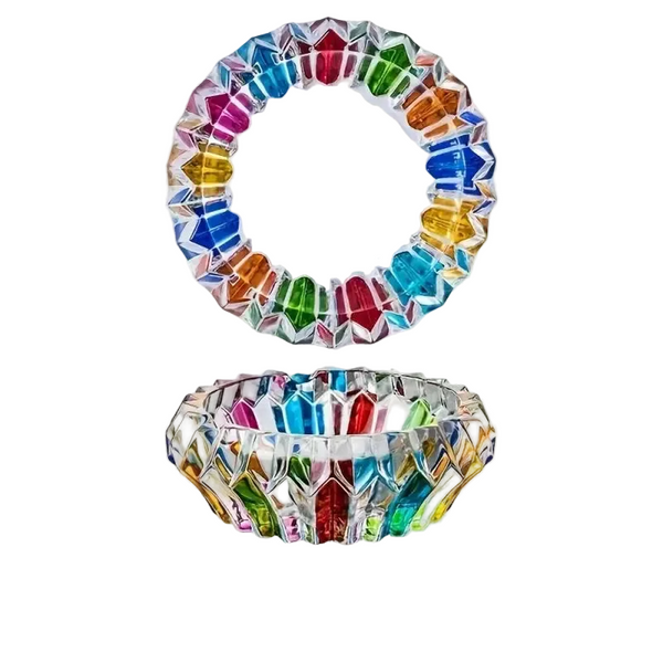 Cendrier en verre – Design circulaire coloré – Décoration maison et bureau