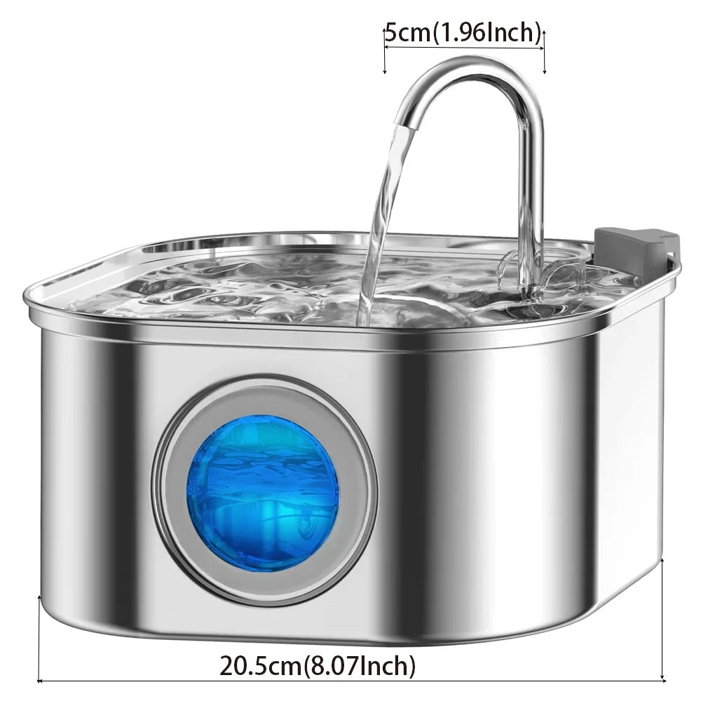 Distributeur automatique chat avec fontaine inox - LSDLBoutique