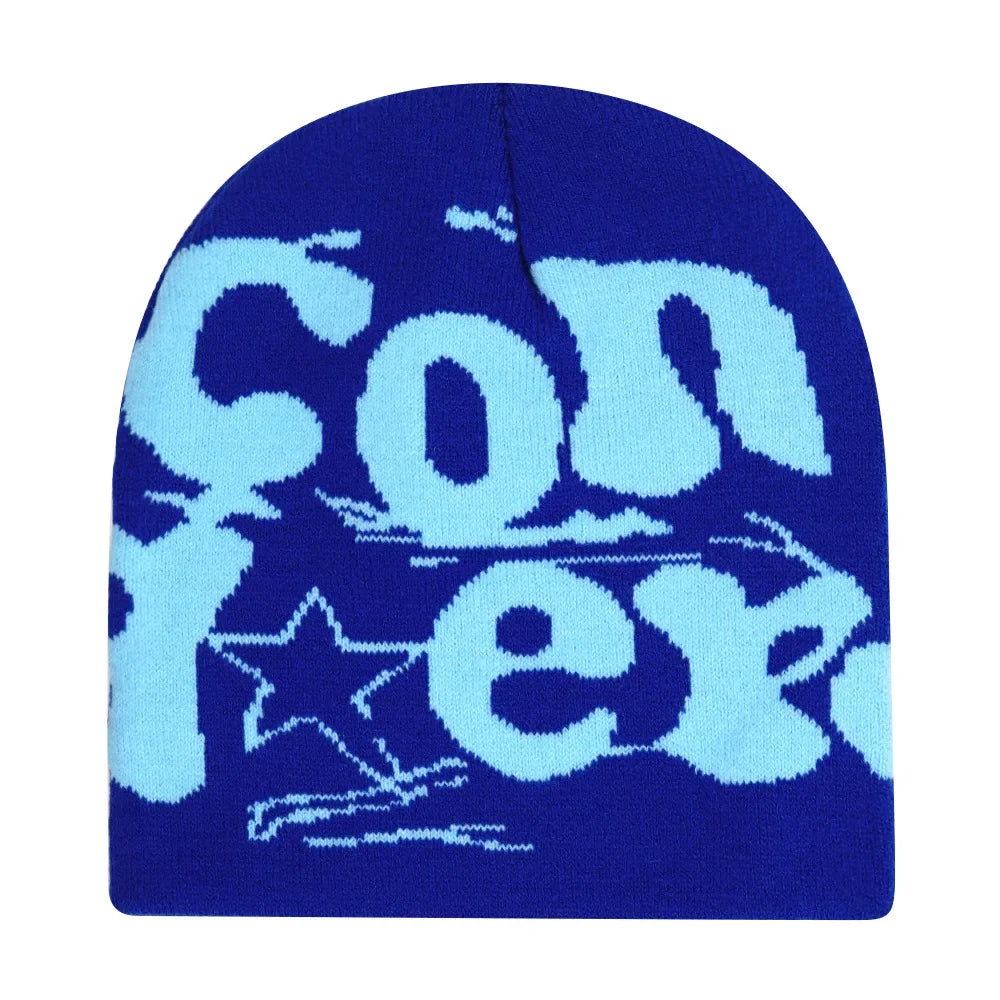 Bonnet jacquard Y2K – 100 motifs, taille unique