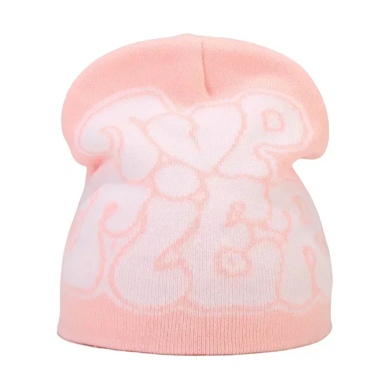 Bonnet jacquard Y2K – 100 motifs, taille unique