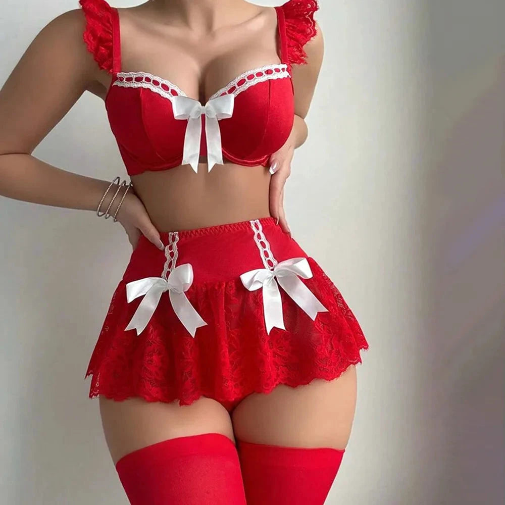 Les Secrets de Léa – Ensemble lingerie cosplay dentelle 2 pièces – Suzanne - LSDLBoutique