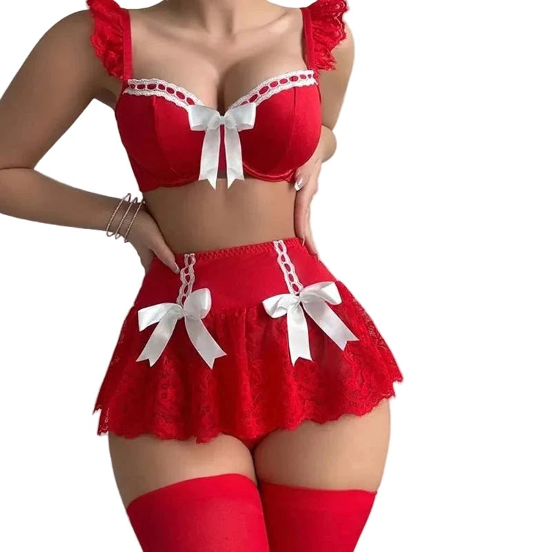Les Secrets de Léa – Ensemble lingerie cosplay dentelle 2 pièces – Suzanne - LSDLBoutique