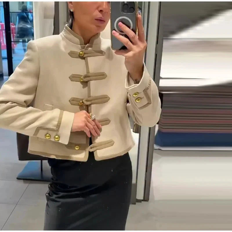 Veste pilote femme marron – Zip et revers - LSDLBoutique