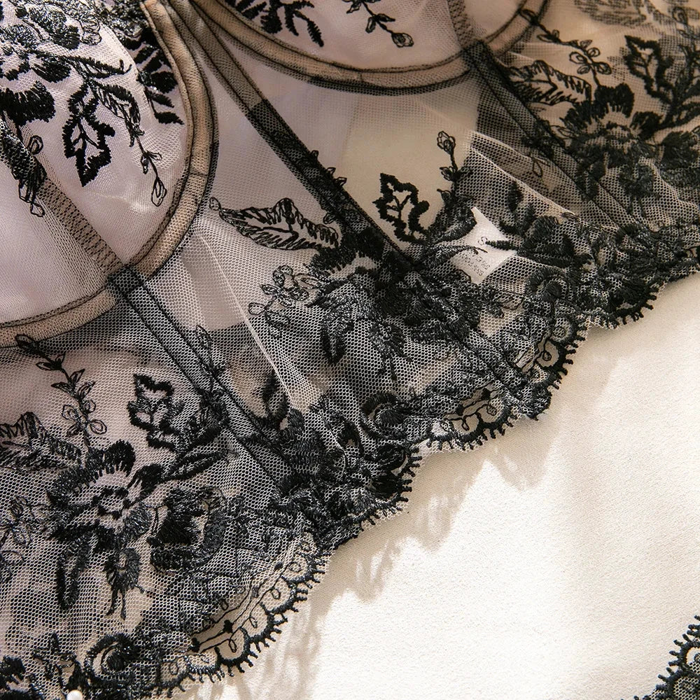 Les Secrets de Léa – Ensemble lingerie dentelle transparente élégante – Elvira - LSDLBoutique