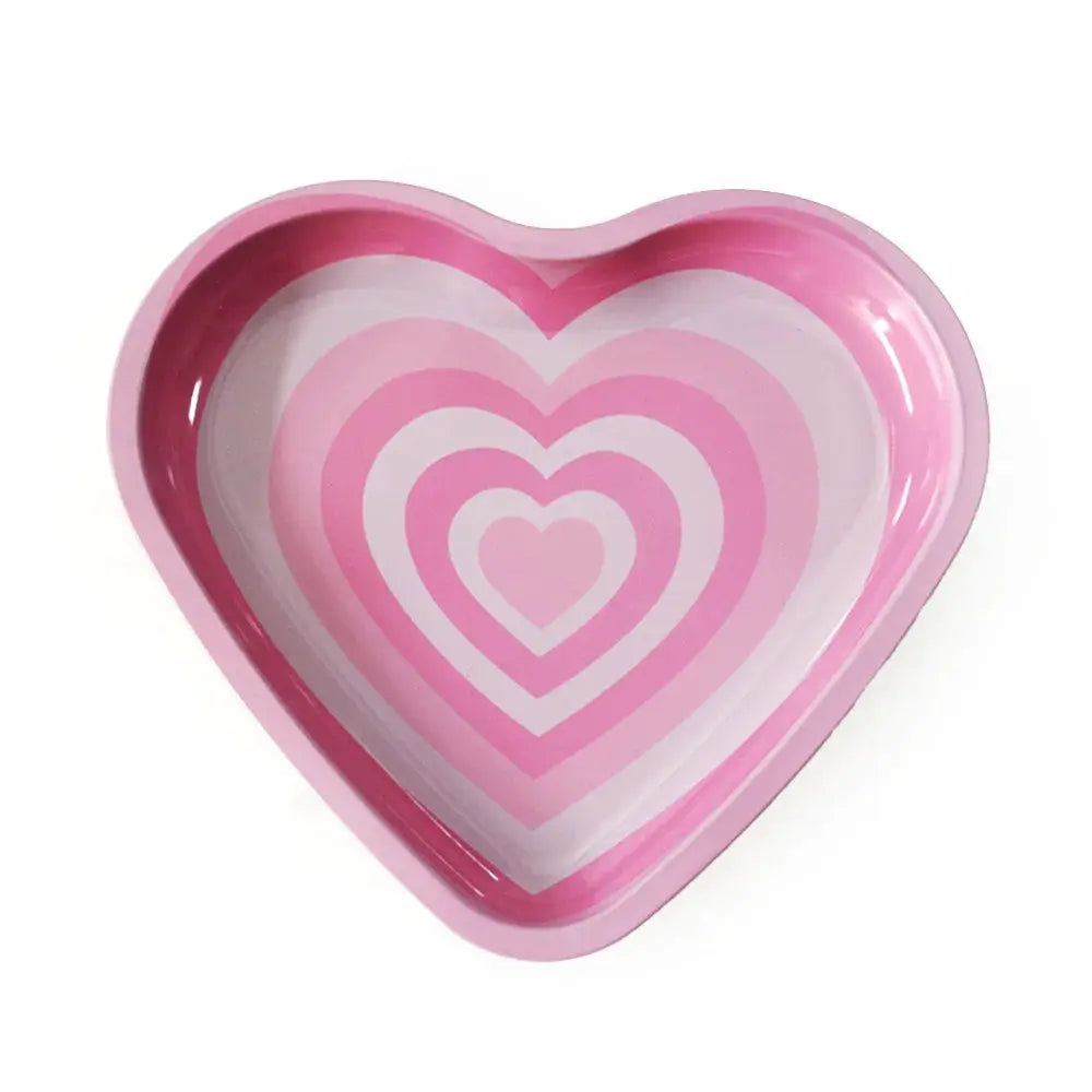 Plateau roulant en métal pour tabac – Forme coeur – 16.5x18 cm