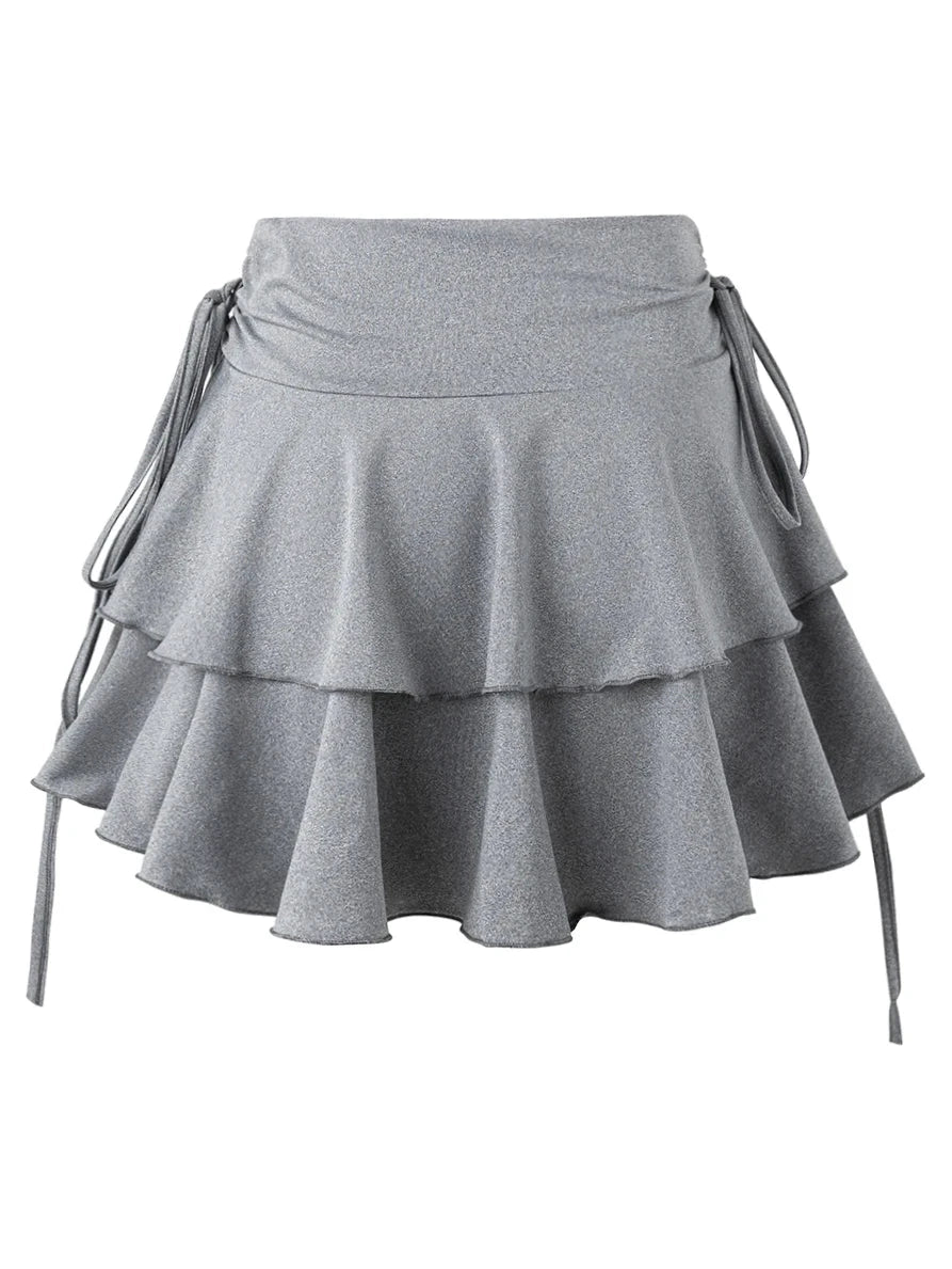 Jupe courte évasée à taille haute - LSDLBoutique