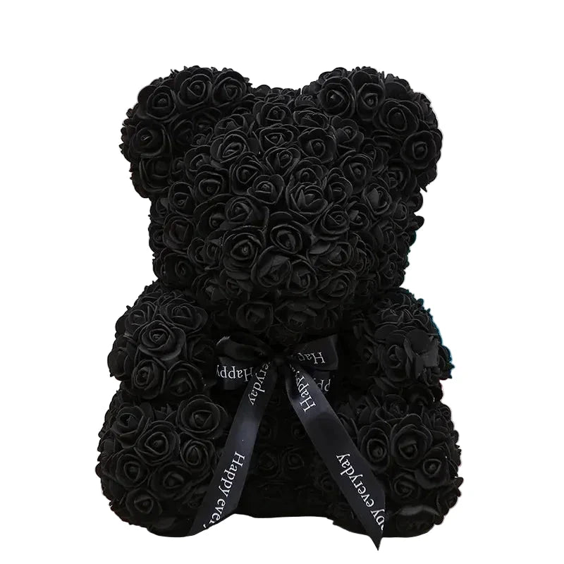 Ourson en roses éternelles avec boîte – 40 cm - LSDLBoutique
