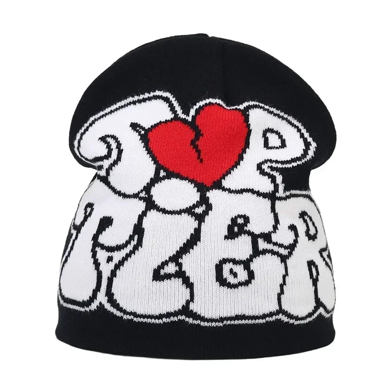 Bonnet jacquard Y2K – 100 motifs, taille unique