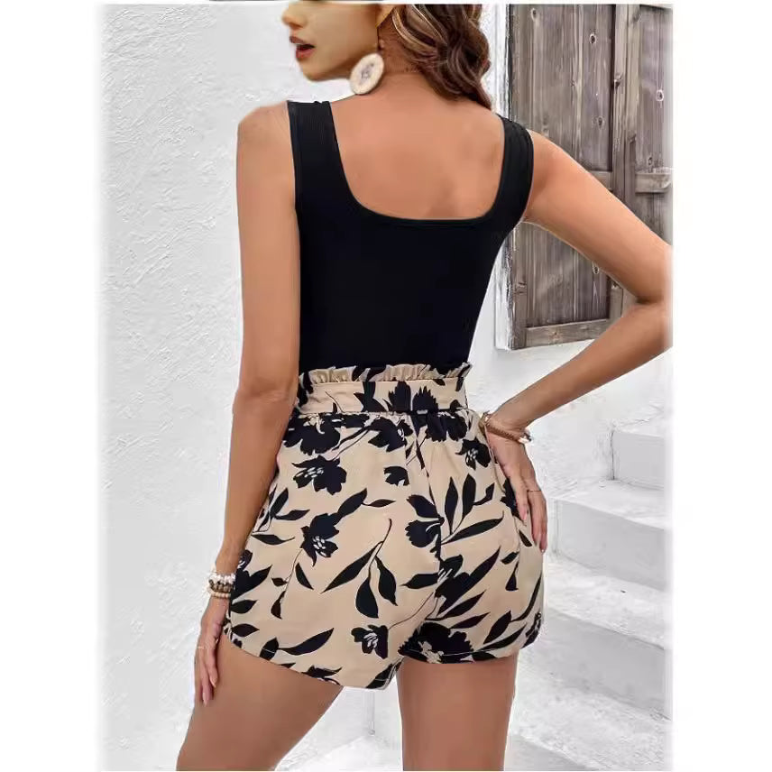 Zweiteiler mit Print – Shorts und ärmelloses Oberteil