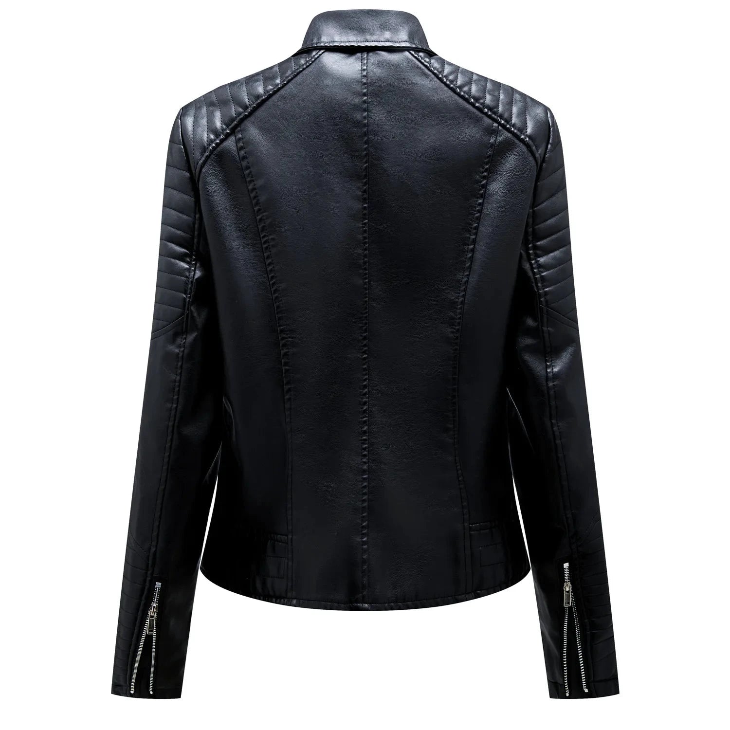 Veste Courte en Cuir Femme – Style Moto - LSDLBoutique