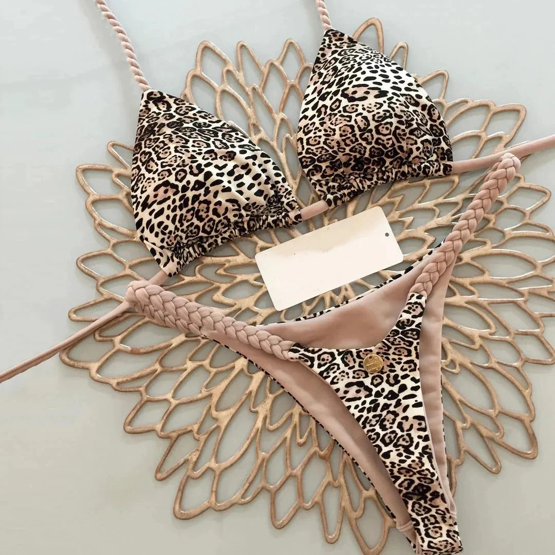 Les Secrets de Léa – Bikini imprimé G-string dos nu Ilona - LSDLBoutique