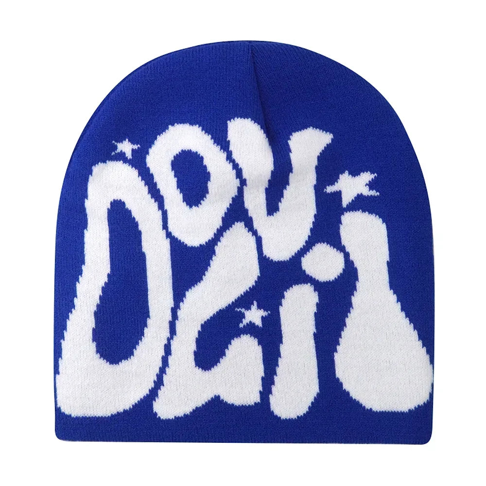 Bonnet jacquard Y2K – 100 motifs, taille unique