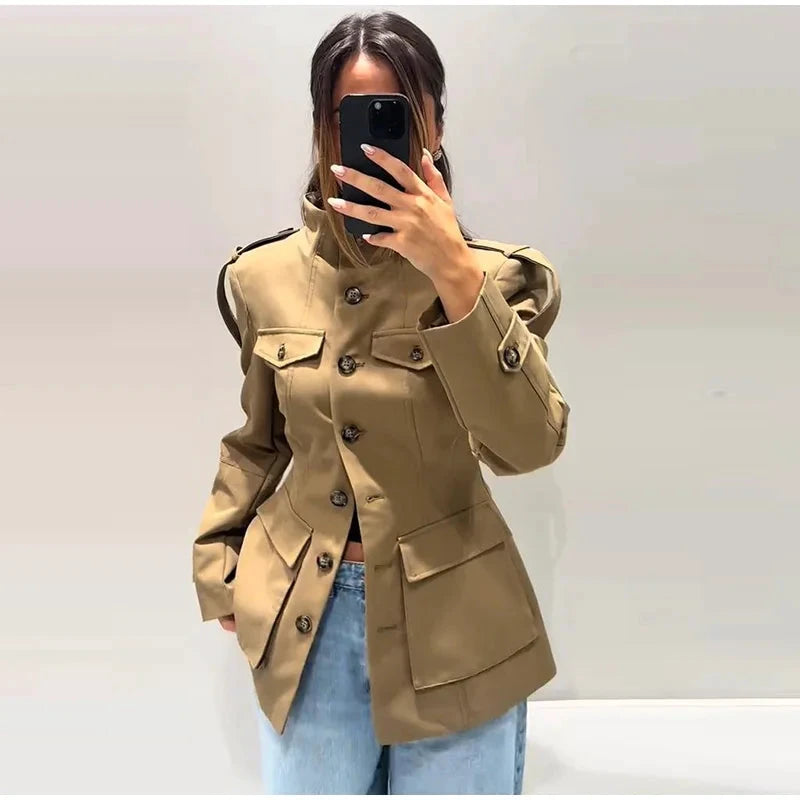 Women's pilot jacket – Structured zip and lapel