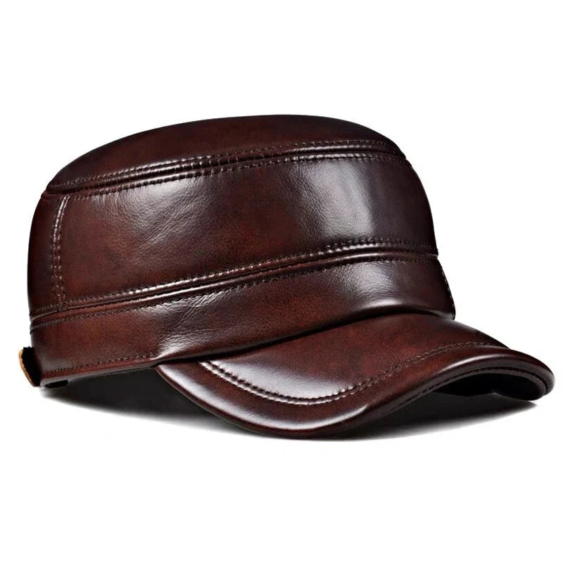 Casquette d'hiver en cuir véritable - LSDLBoutique