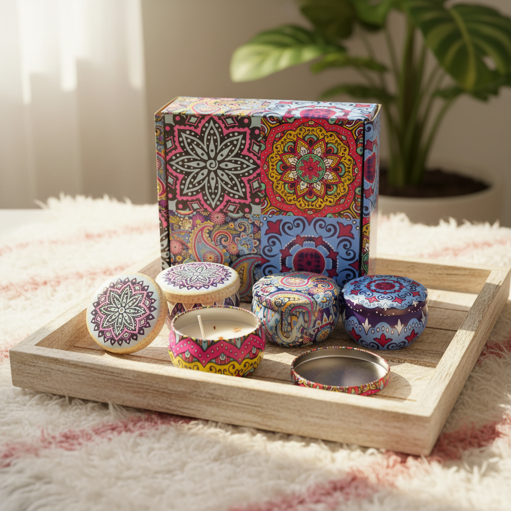 4-Pack Soy Wax Scented Candles – Aromatherapy