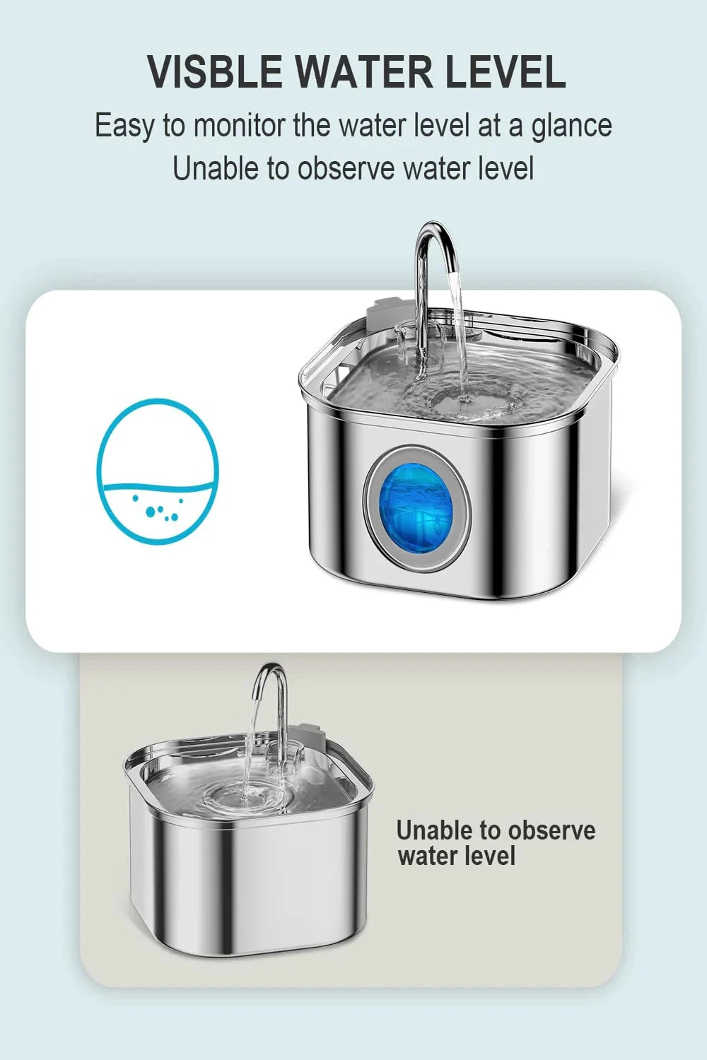Distributeur automatique chat avec fontaine inox - LSDLBoutique