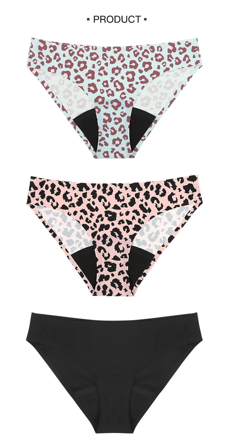 Culotte menstruelle léopard respirante étanche à 4 couches - LSDLBoutique