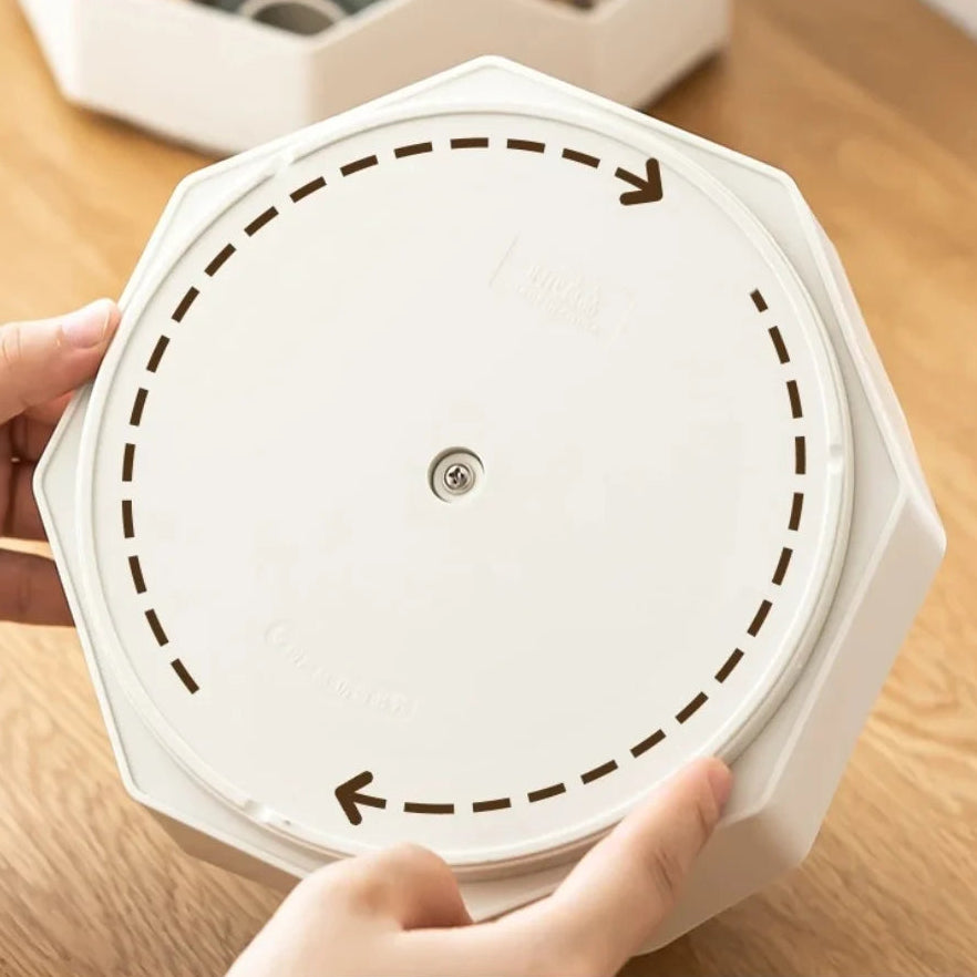 360° Rotating Desk Organizer – Multi-Compartment Pen Holder