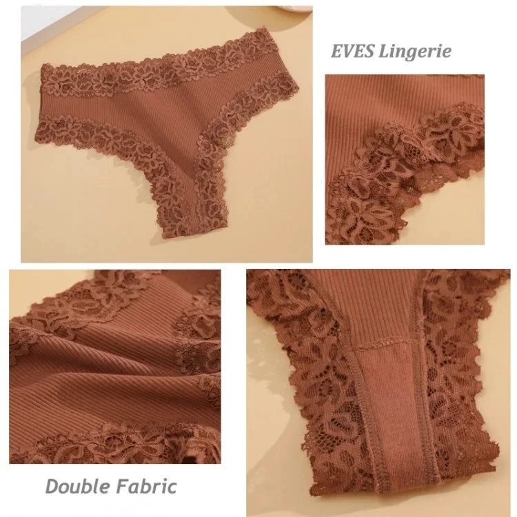 Culottes femme taille haute en coton beige et marron – Lot de 11 pièces - LSDLBoutique