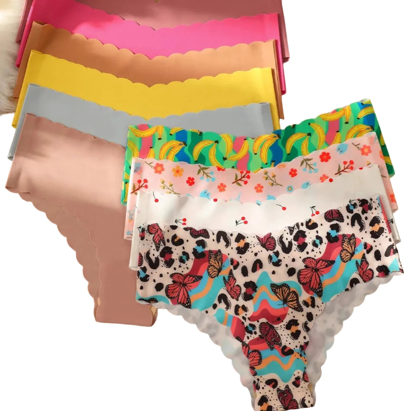 Les Secrets de Léa – Lot de 10 Culottes sans couture triangle ondulé – Flavie - LSDLBoutique