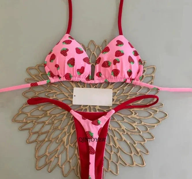 Les Secrets de Léa – Bikini imprimé G-string dos nu Ilona - LSDLBoutique