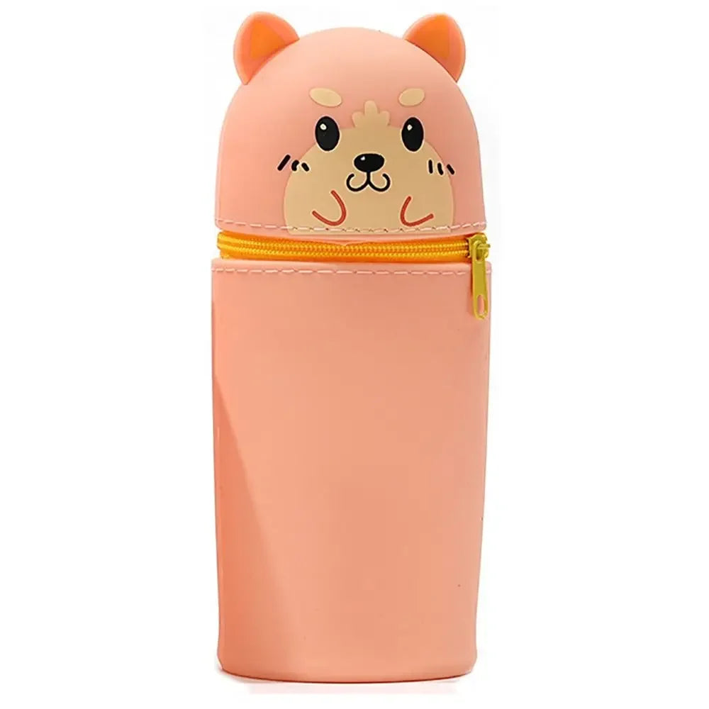 Cartoon Animal Foldable Silicone Pencil Case Flexible Desk Organizer Stationery… – Chien droit – vue 10 | Les Secrets de Léa