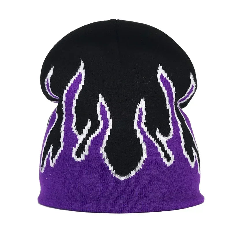 Bonnet jacquard Y2K – 100 motifs, taille unique