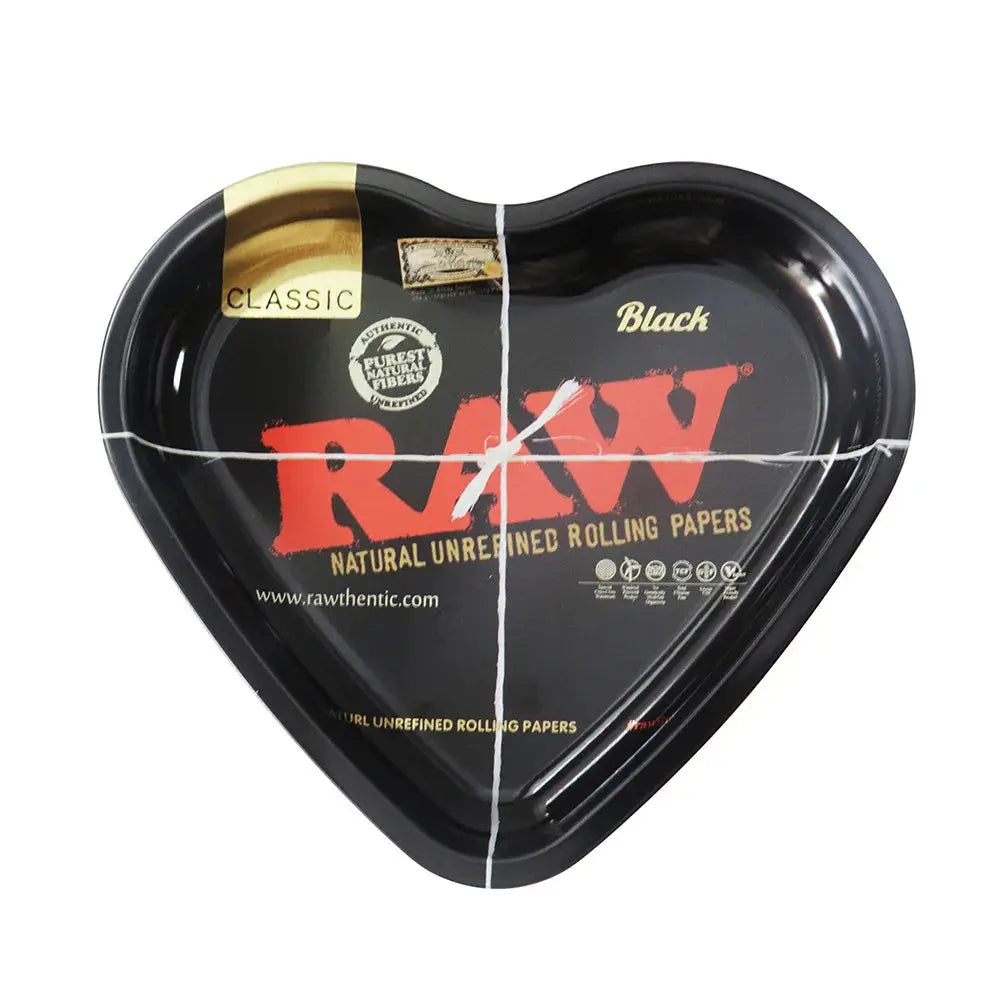 Plateau roulant en métal pour tabac – Forme coeur – 16.5x18 cm