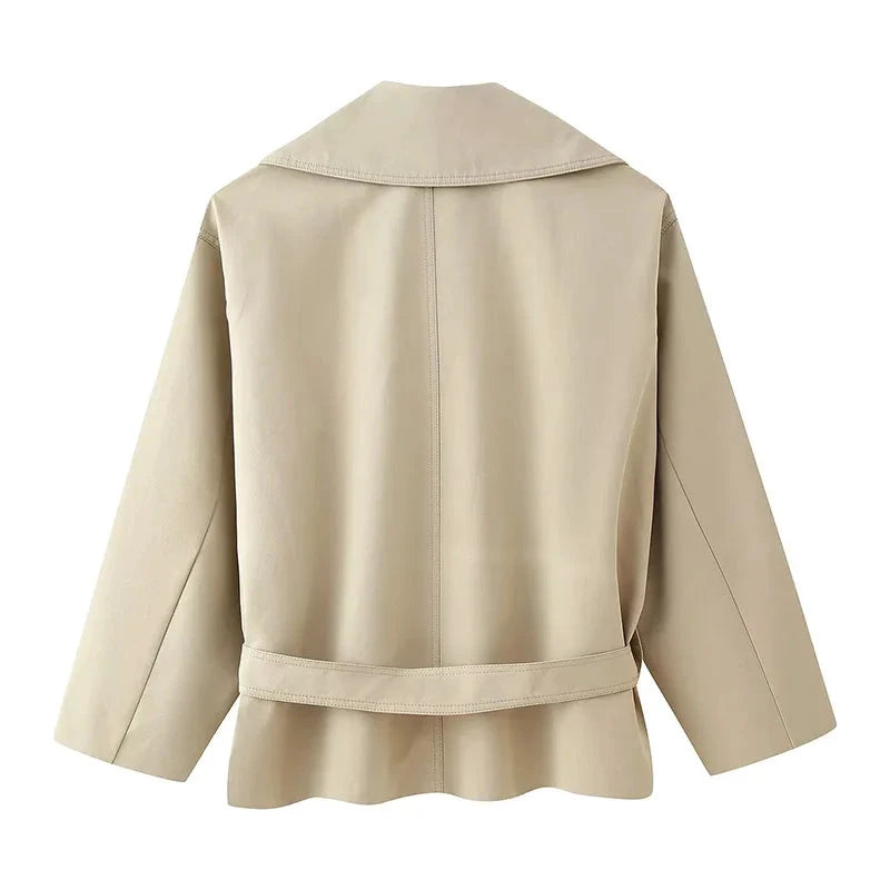 Veste pilote femme marron – Zip et revers - LSDLBoutique