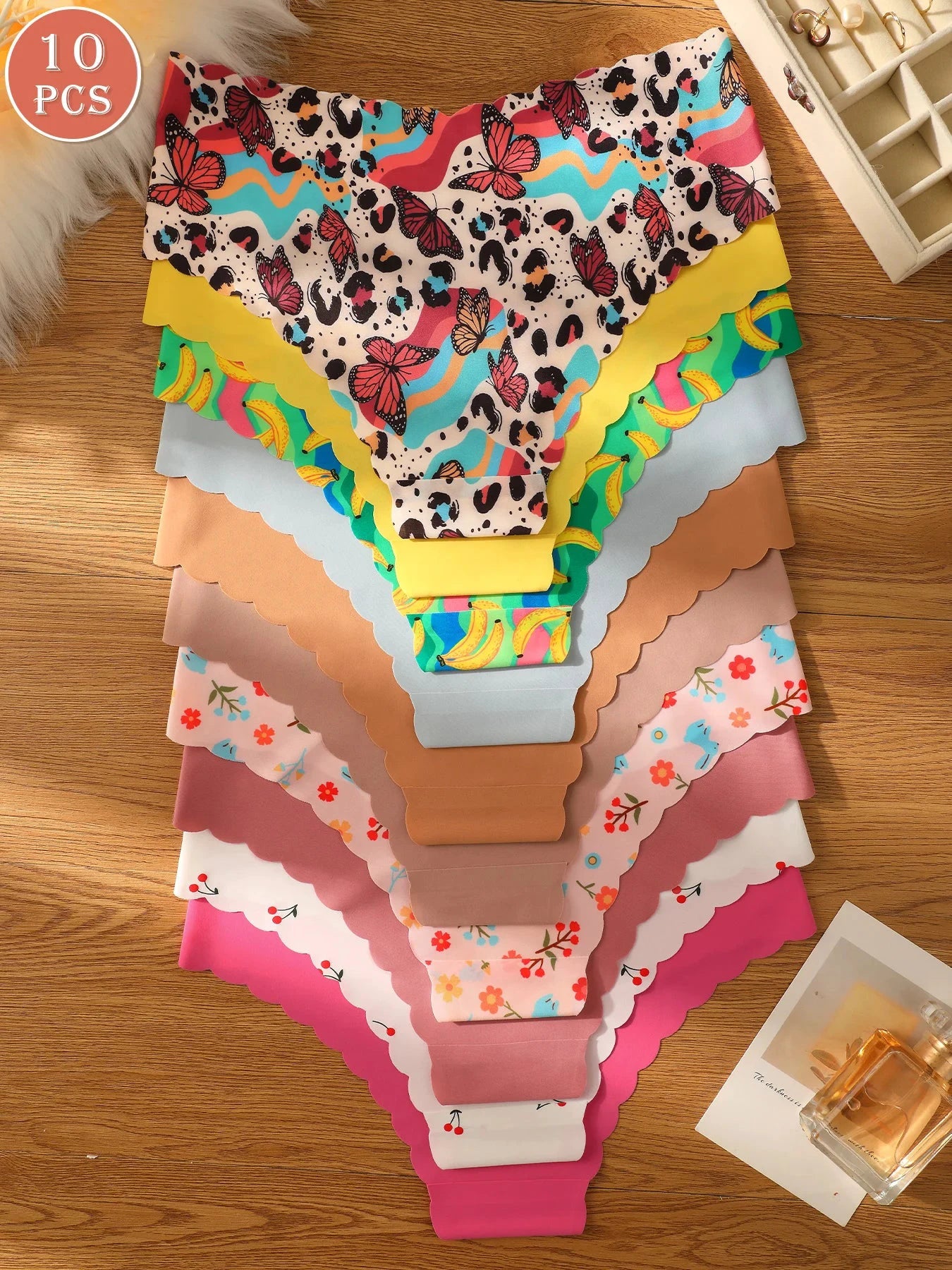 Les Secrets de Léa – Lot de 10 Culottes sans couture triangle ondulé – Flavie - LSDLBoutique