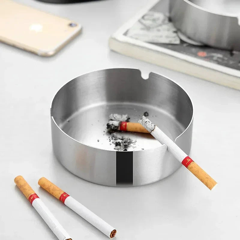 Cendrier de bureau en noyer et acier inoxydable - LSDLBoutique