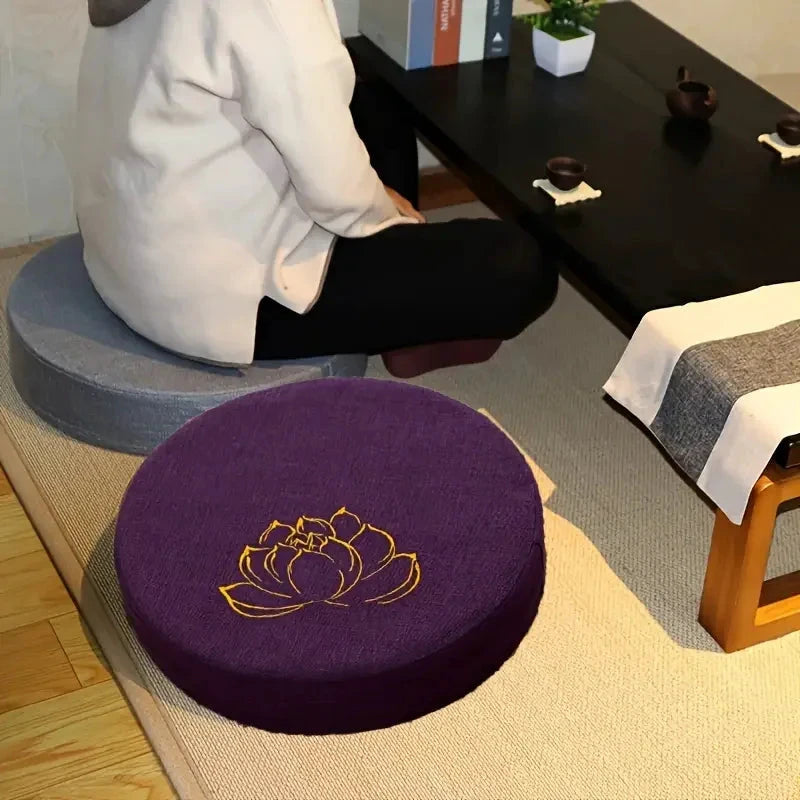 Coussin Lin Yoga et Méditation 40x6 cm