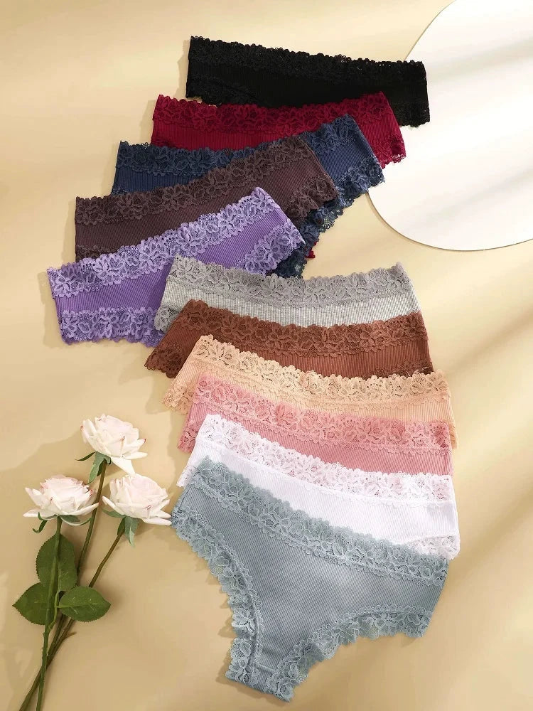 Culottes femme taille haute en coton beige et marron – Lot de 11 pièces - LSDLBoutique