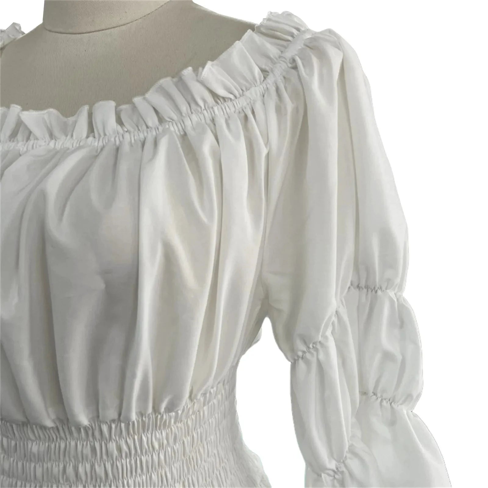 Robe longue style médiéval manches longues encolure élastique - LSDLBoutique