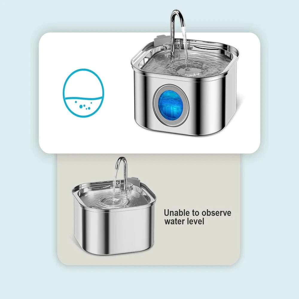 Distributeur automatique chat avec fontaine inox - LSDLBoutique