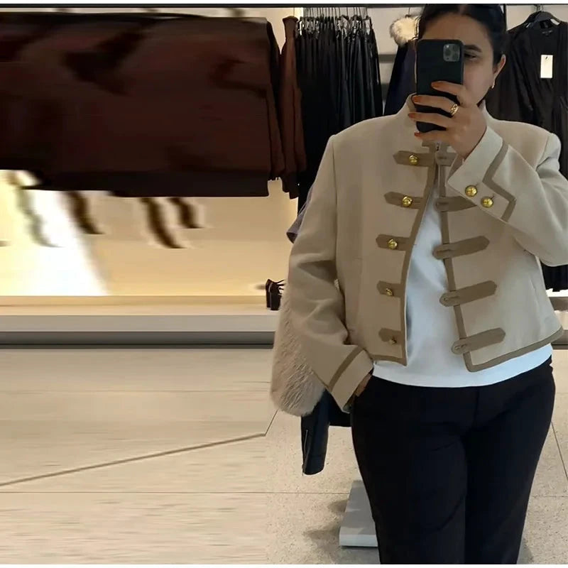 Veste pilote femme marron – Zip et revers - LSDLBoutique