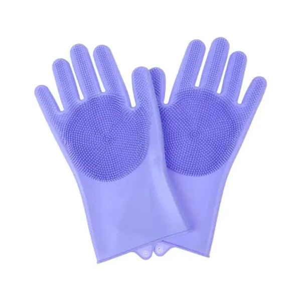 Gant de toilettage en silicone pour chien et chat, violet, LSDLBoutique, avec picots